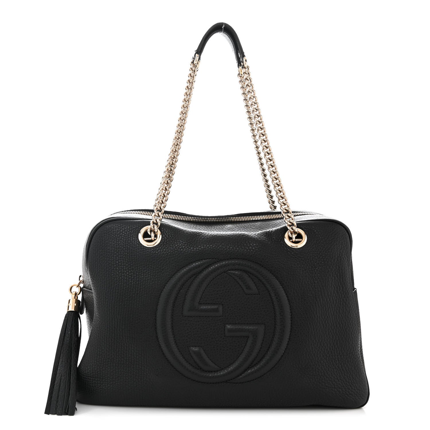 Gucci Pebbled Calfskin Medium Soho Bowler Black 1 of 11
