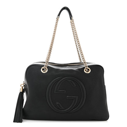 Gucci Pebbled Calfskin Medium Soho Bowler Black 1 of 11