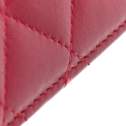 Chanel Lambskin Quilted Trendy CC Wallet On Chain WOC Dark Pink 12 of 12
