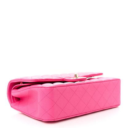 Chanel Caviar Quilted Medium Double Flap Dark Pink 4 of 11