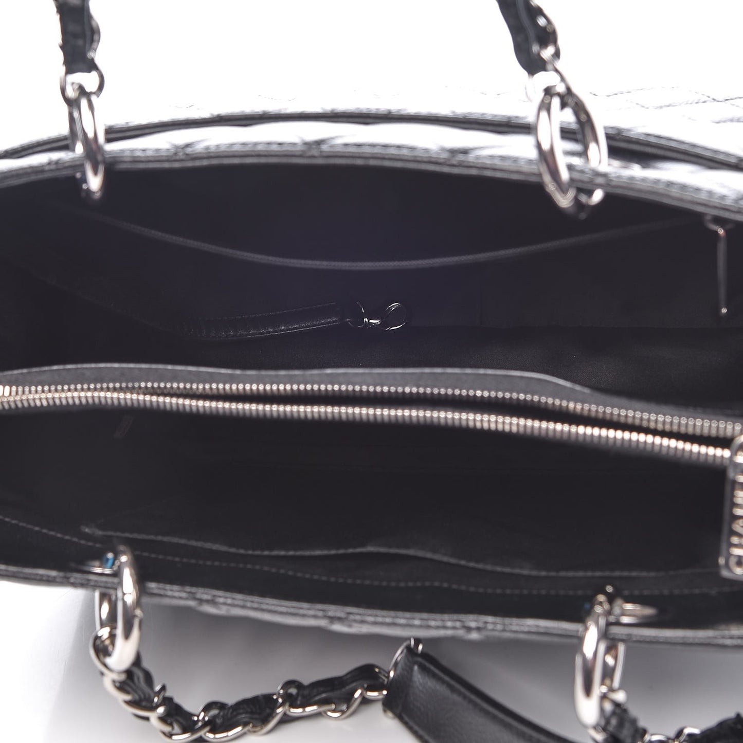 Caviar Quilted Grand Shopping Tote GST Black