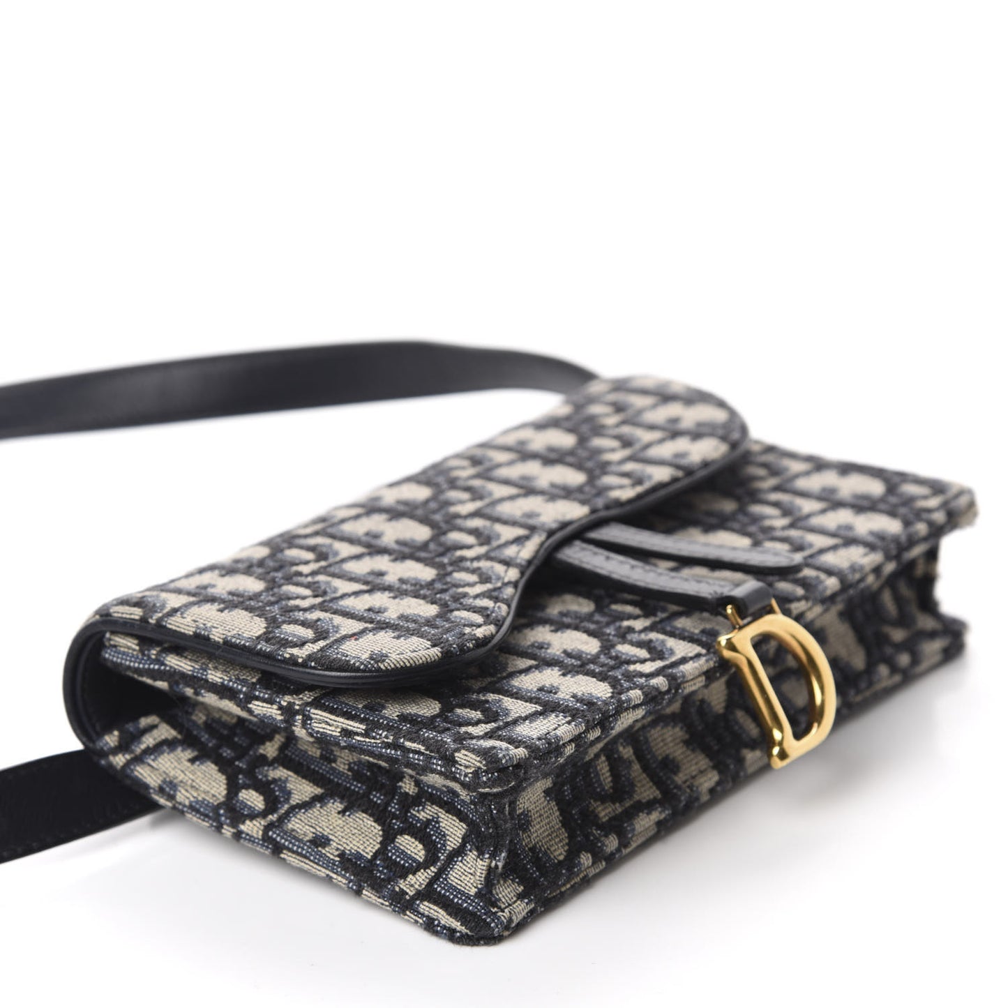 Oblique Saddle Belt Bag Blue