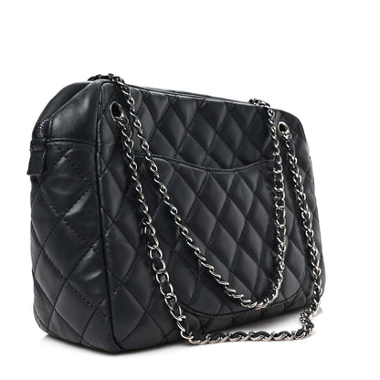 Chanel Lambskin Quilted Large Camera Case Navy Blue 3 of 8