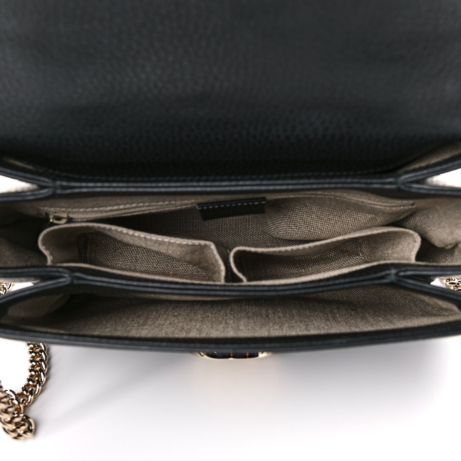 Gucci Dollar Calfskin Interlocking G Top Handle Shoulder Bag Black 5 of 13