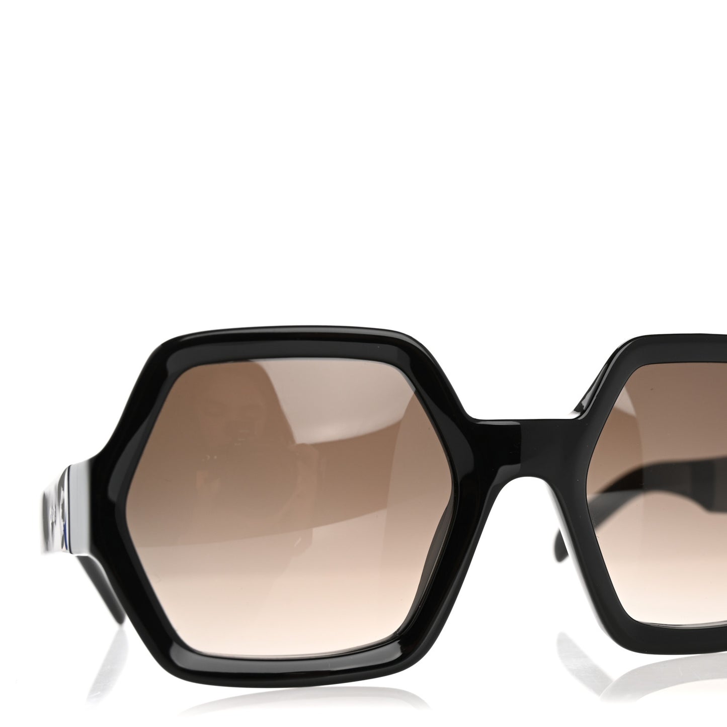 Acetate Octagon Polarized Sunglasses CL40131 Black