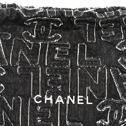 Chanel Denim Patchwork Quilted Chanel 22 Black 9 of 11