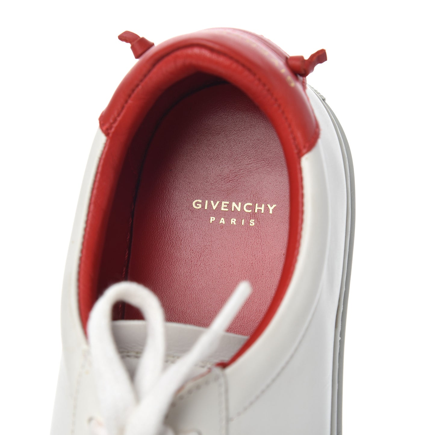 Calfskin Womens Urban Street Sneakers 38 White Red