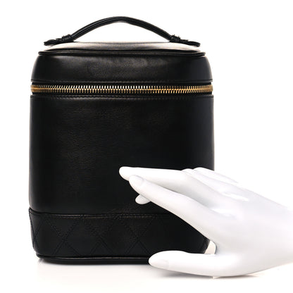 Chanel Lambskin Vanity Cosmetic Case Black 3 of 11