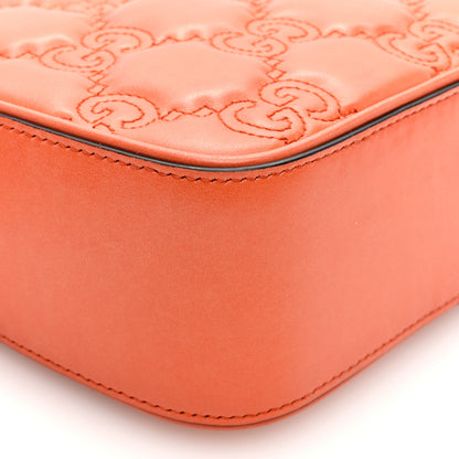 Gucci Calfskin GG Matelasse Shoulder Bag Spring Orange Natural 9 of 10