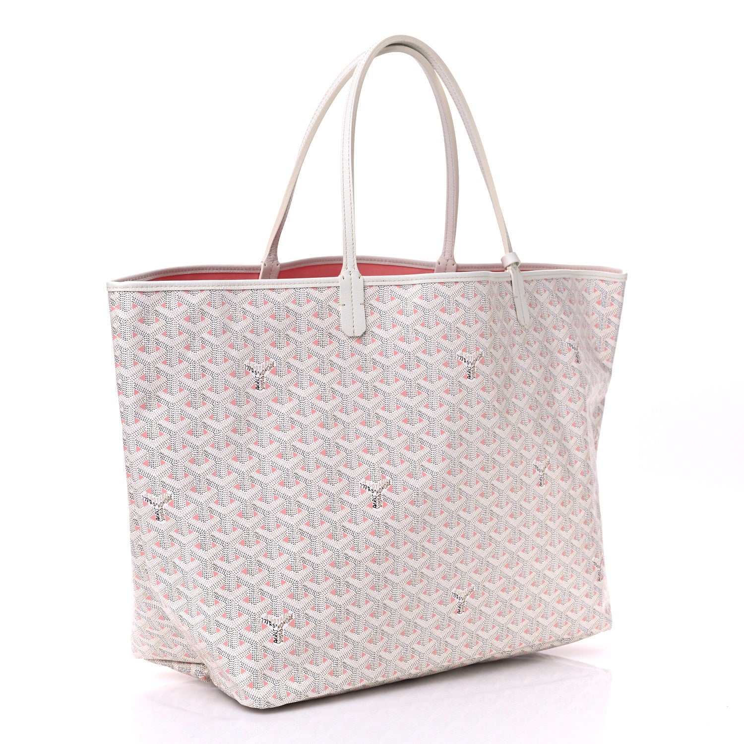 Goyard Goyardine Saint Louis Claire Voie GM White Pink 4 of 11