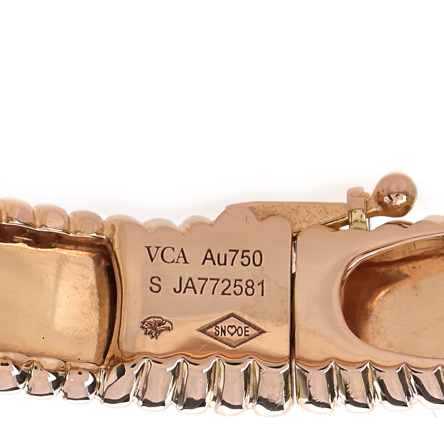 18K Rose Gold Perlee Signature Bangle Bracelet S