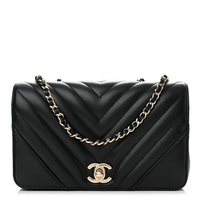 Chanel Calfskin Chevron Quilted Mini Statement Flap Black 1 of 11