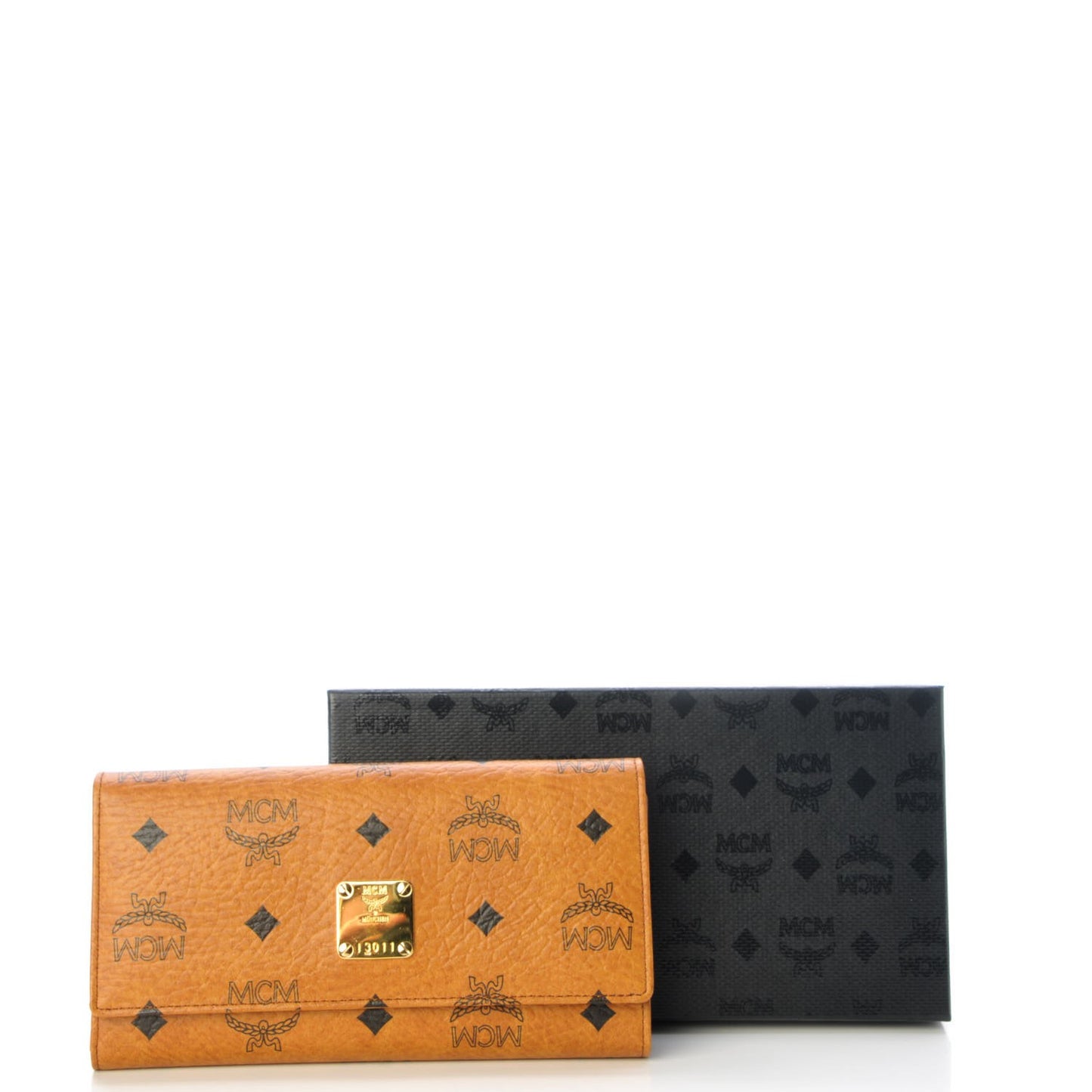 Visetos Heritage Large Trifold Flap Wallet Cognac