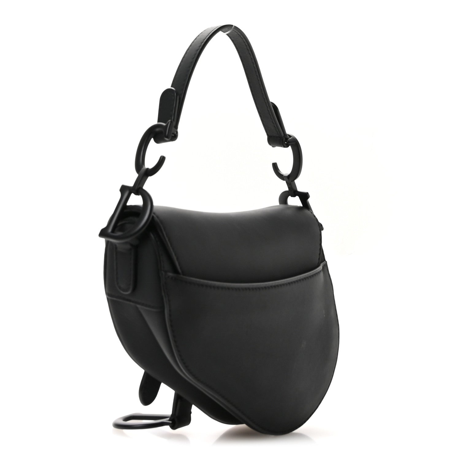 Christian Dior Ultra Matte Calfskin Mini Saddle Bag Black 3 of 11