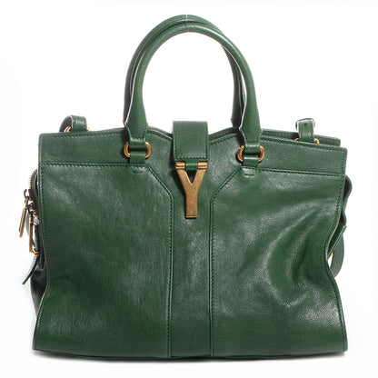 Saint Laurent Sheepskin Mini Cabas ChYc Tartan Green 1 of 9