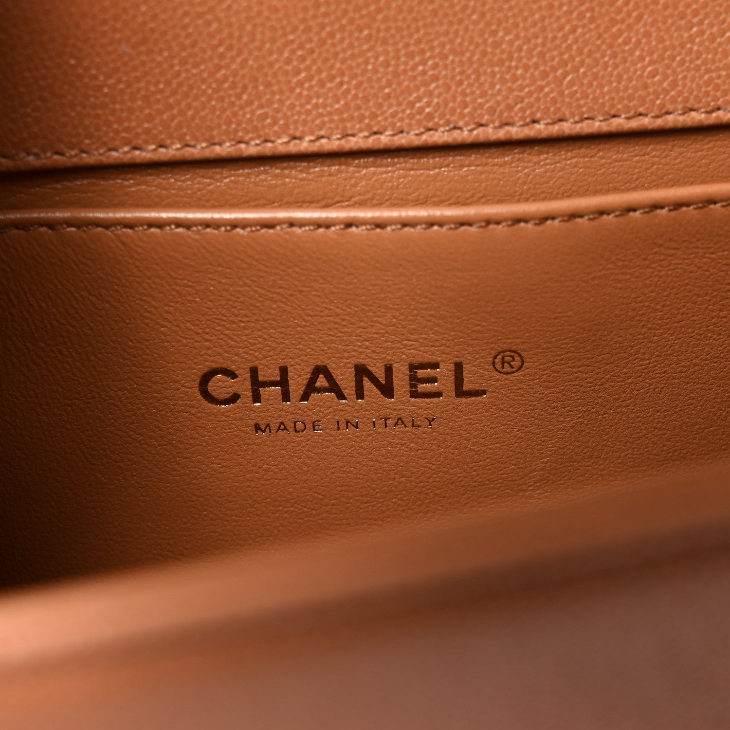 Chanel Caviar Chevron Quilted Medium Boy Flap Brown 6 of 10