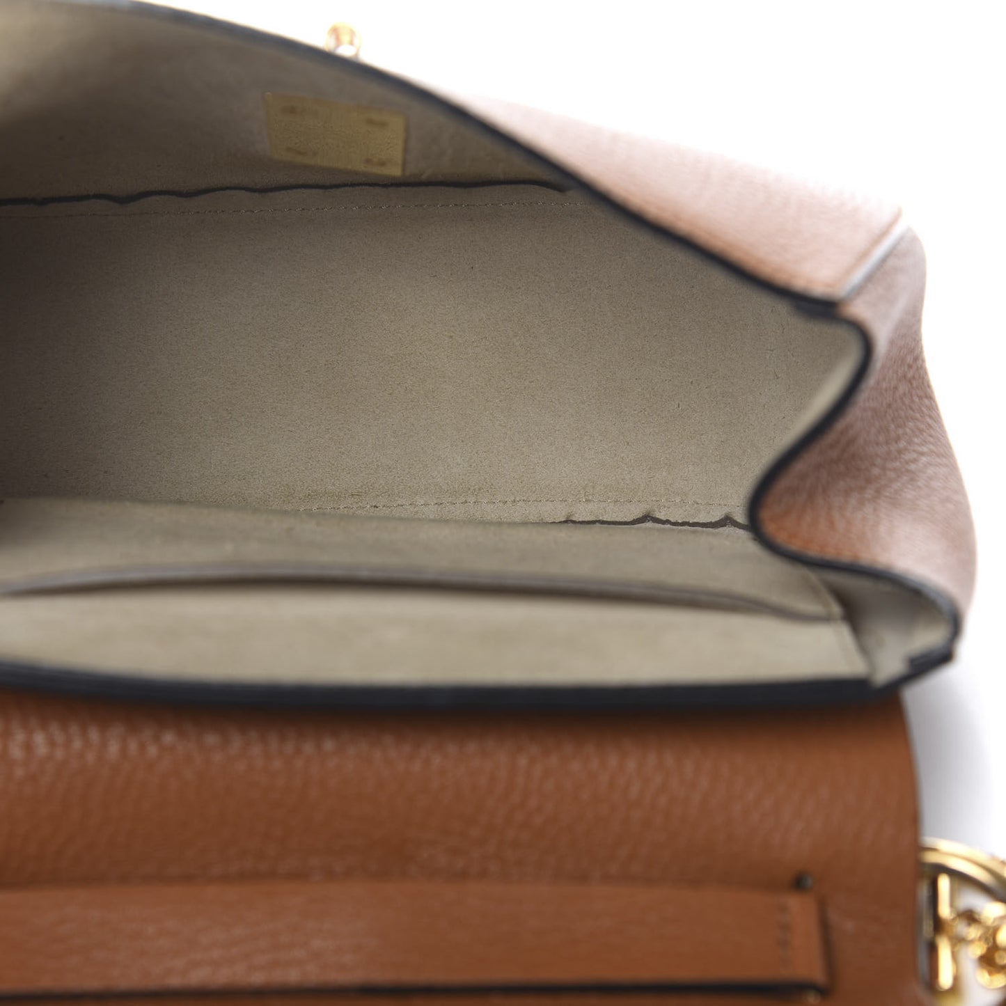 Grained Lambskin Drew Shoulder Bag Caramel
