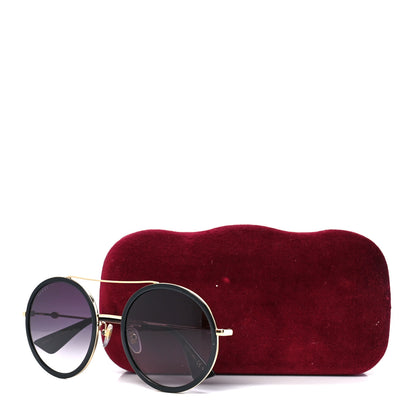Gucci Metal Round Frame Sunglasses GG0061S Black 8 of 8