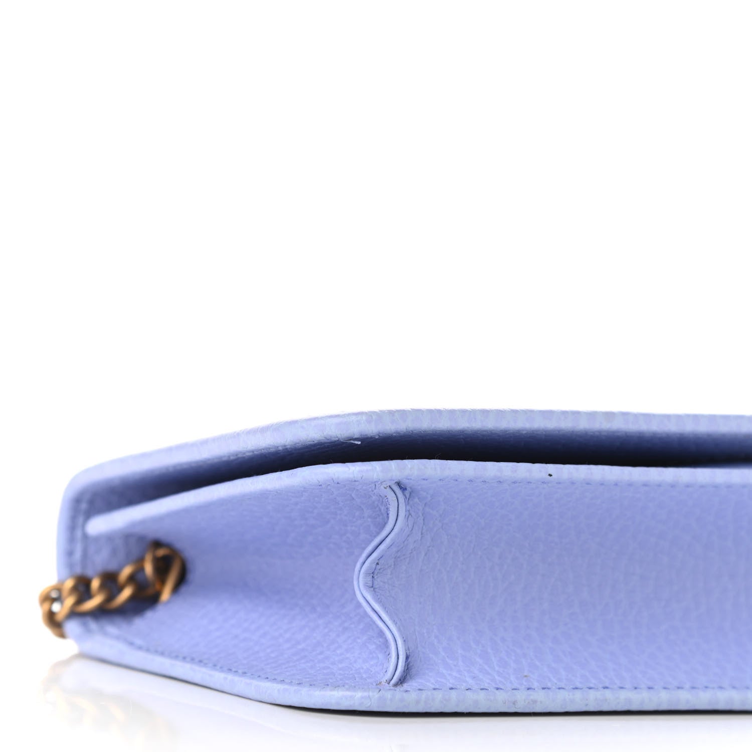 Gucci Dollar Calfskin Garden Mystic Cat Chain Wallet Periwinkle 8 of 9