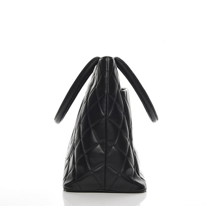 Chanel Lambskin Quilted Medallion Tote Black 9 of 10