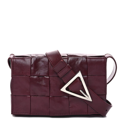 Bottega Veneta Paper Calfskin Maxi Intreccio Cassette Crossbody Bag Barolo 1 of 10