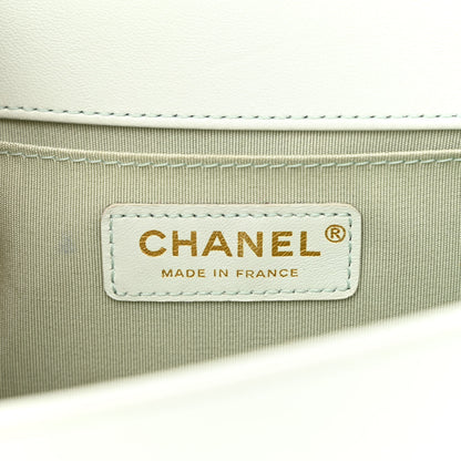 Chanel Lambskin Quilted New Medium Boy Flap Light Green 6 of 14