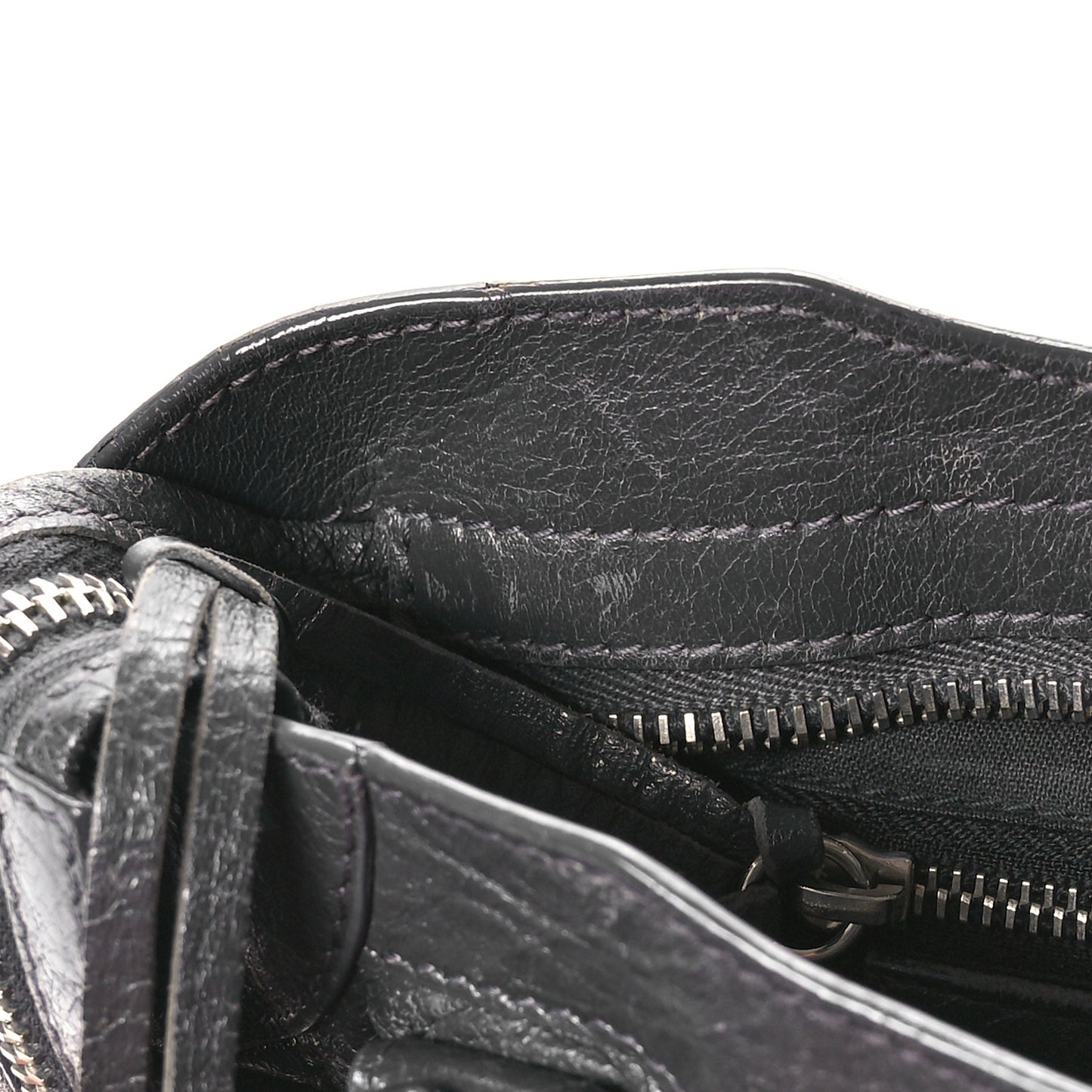 Agneau Classic Silver Hardware Mini City Gris Fossile