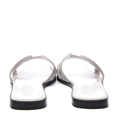 Hermes Suede Goatskin Crystal Powder Oran Sandals 40 7 of 10