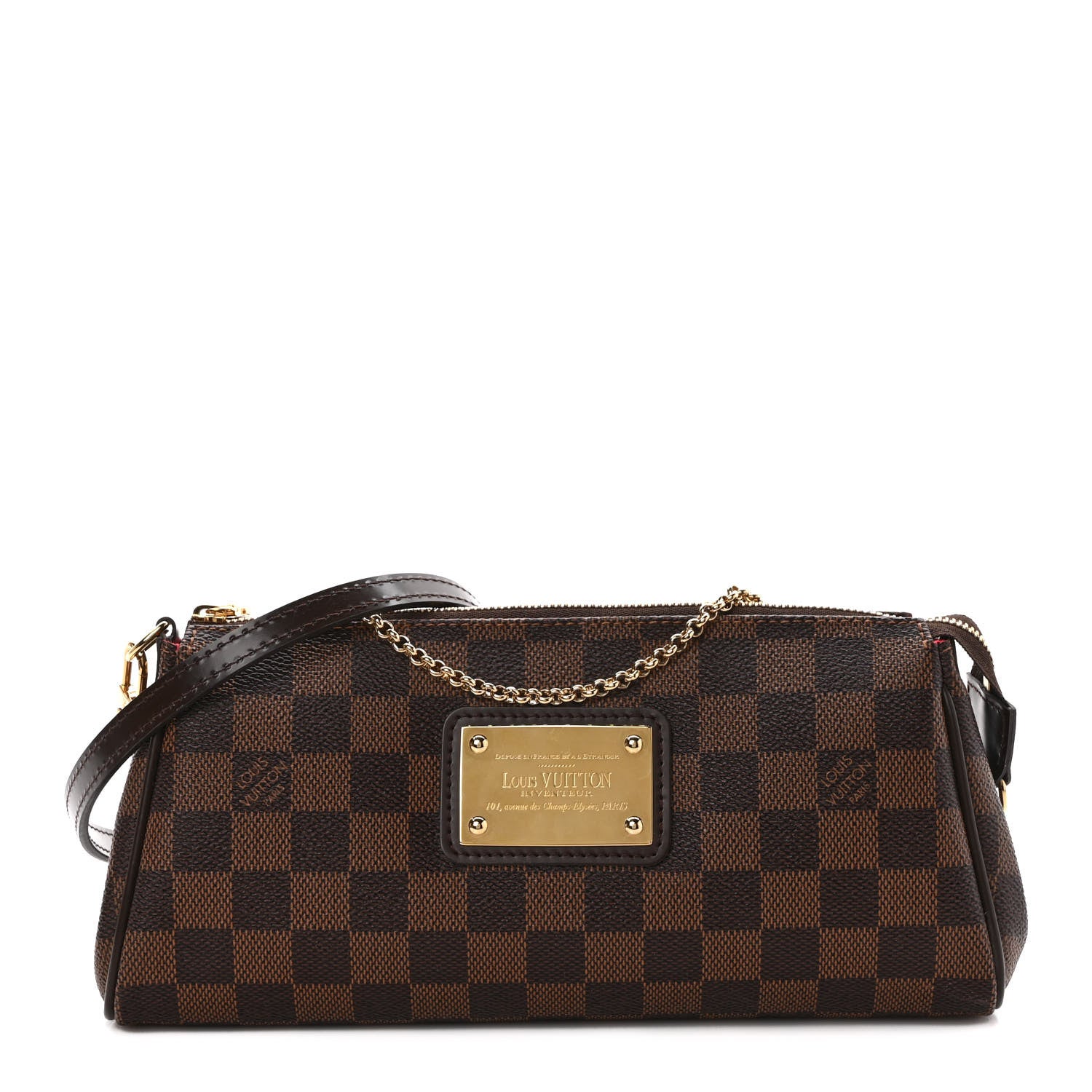 Louis Vuitton Damier Ebene Eva Clutch 1 of 8