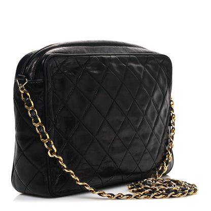 Chanel Lambskin Quilted CC Tassel Camera Case Black 3 of 14