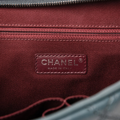Chanel Calfskin Quilted Jumbo Coco Sporran Flap Dark Green 5 of 12
