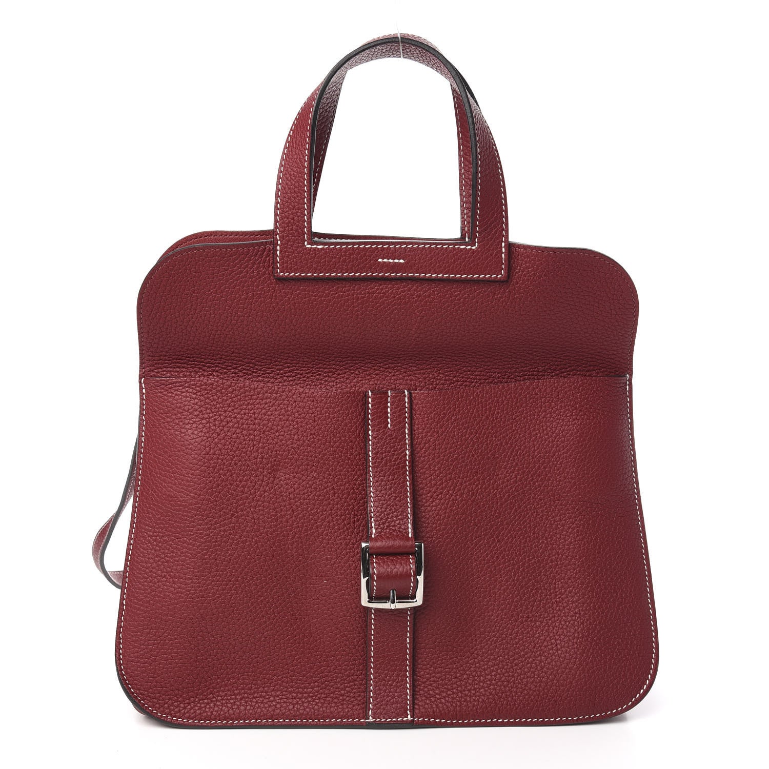 Hermes Taurillon Clemence Halzan 31 GM Rouge Grenat 4 of 11