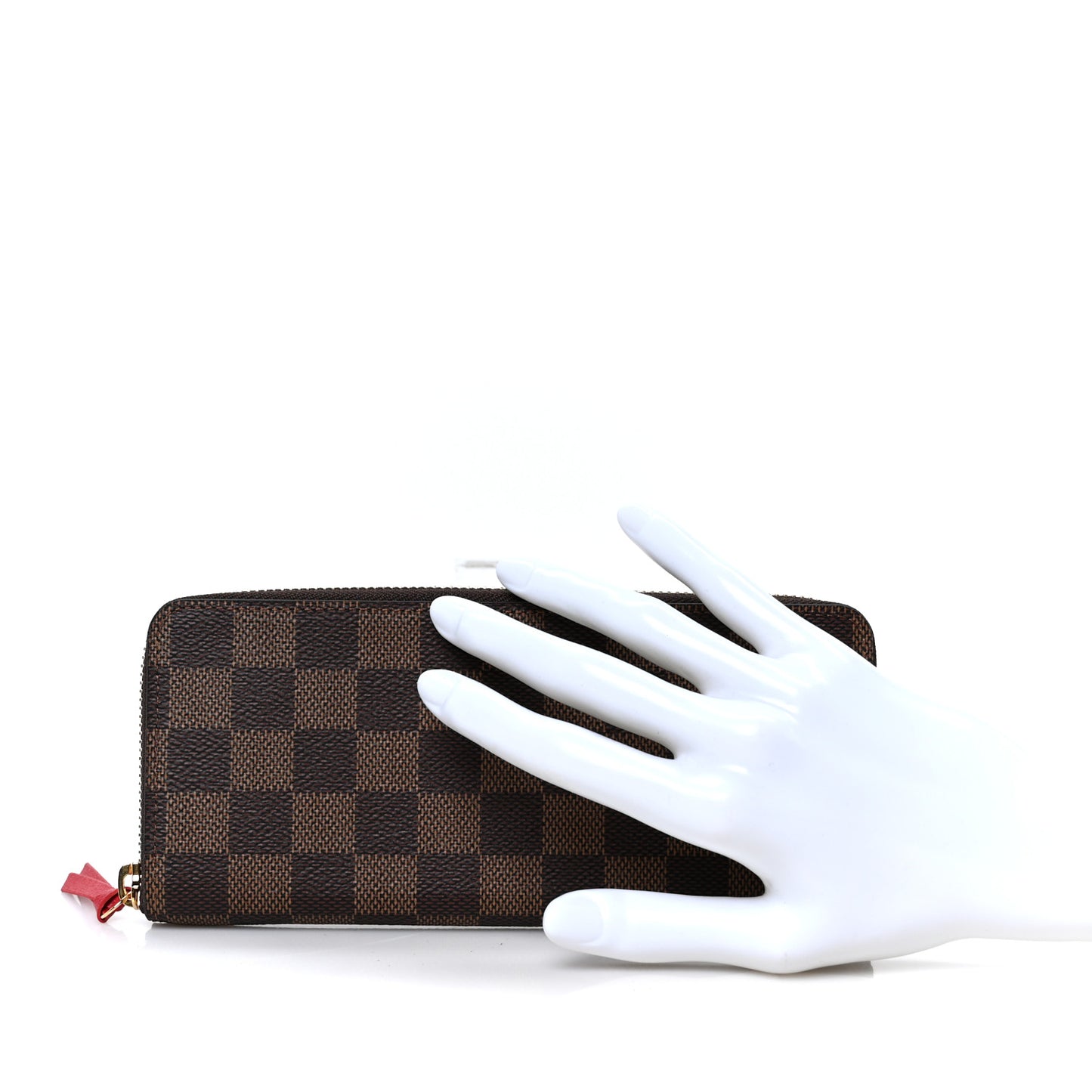 Damier Ebene Clemence Wallet Cherry