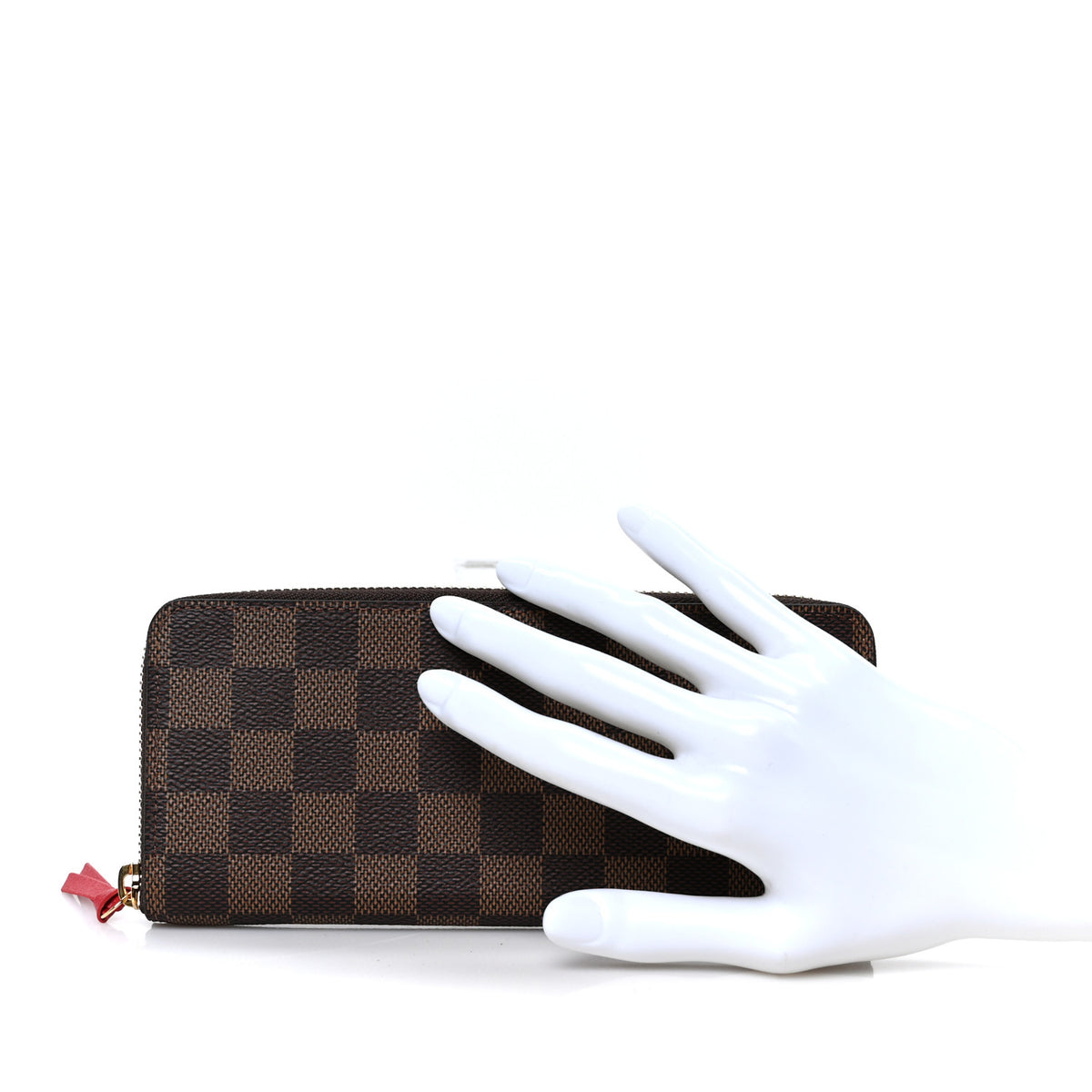 Louis Vuitton Damier Ebene Clemence Wallet Cherry 2 of 9
