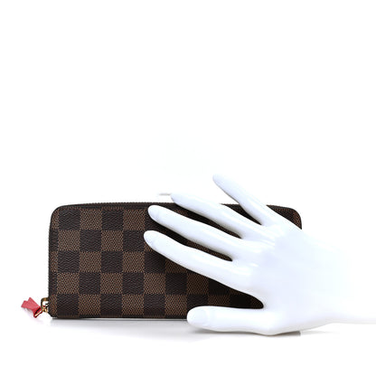 Louis Vuitton Damier Ebene Clemence Wallet Cherry 2 of 9