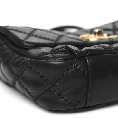Chanel Calfskin Quilted Retro Chain Flap Black 9 of 11