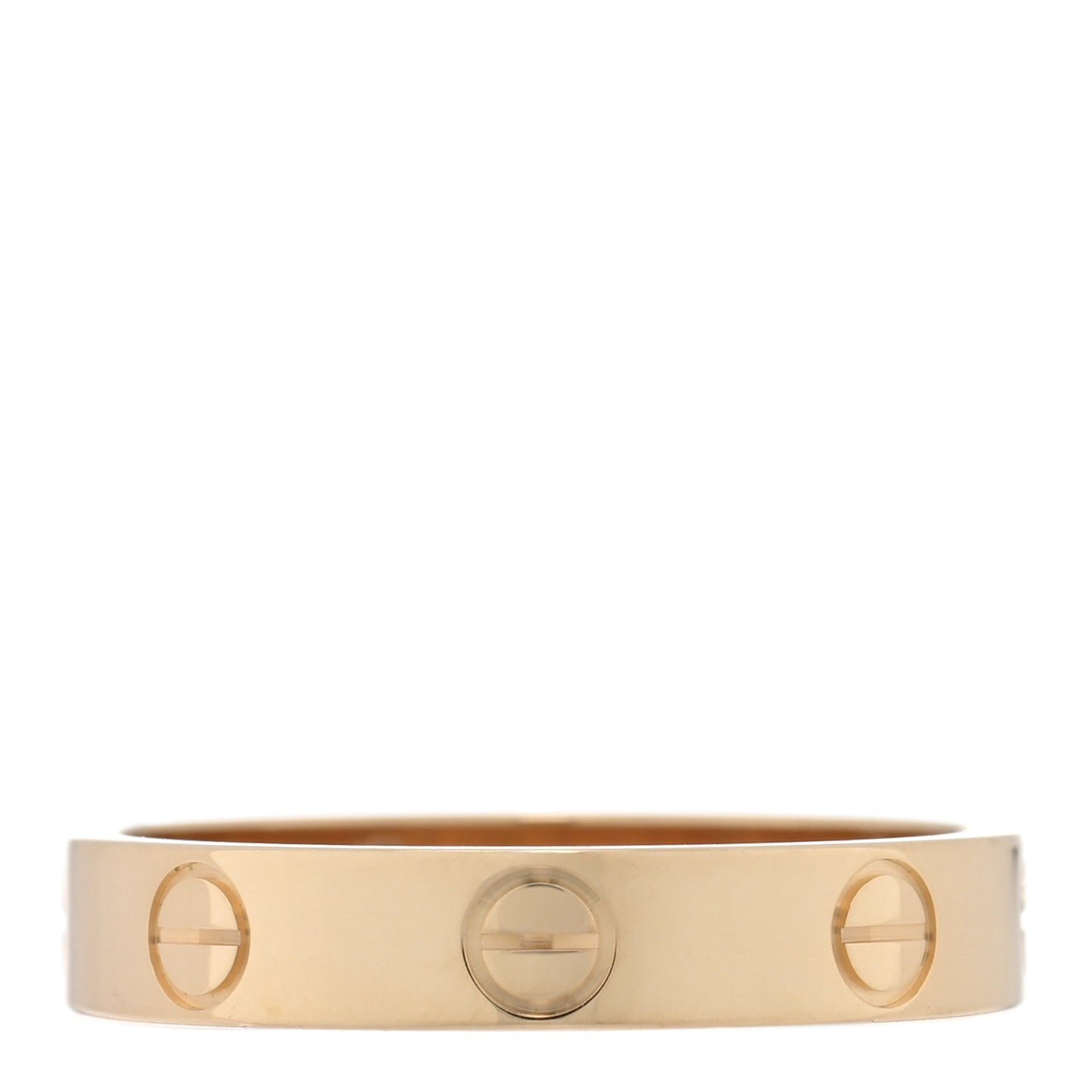 18K Yellow Gold 3.5mm LOVE Wedding Band Ring 53 6.5