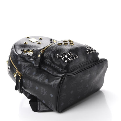 MCM Visetos Studded Small Stark M Backpack Black 3 of 10