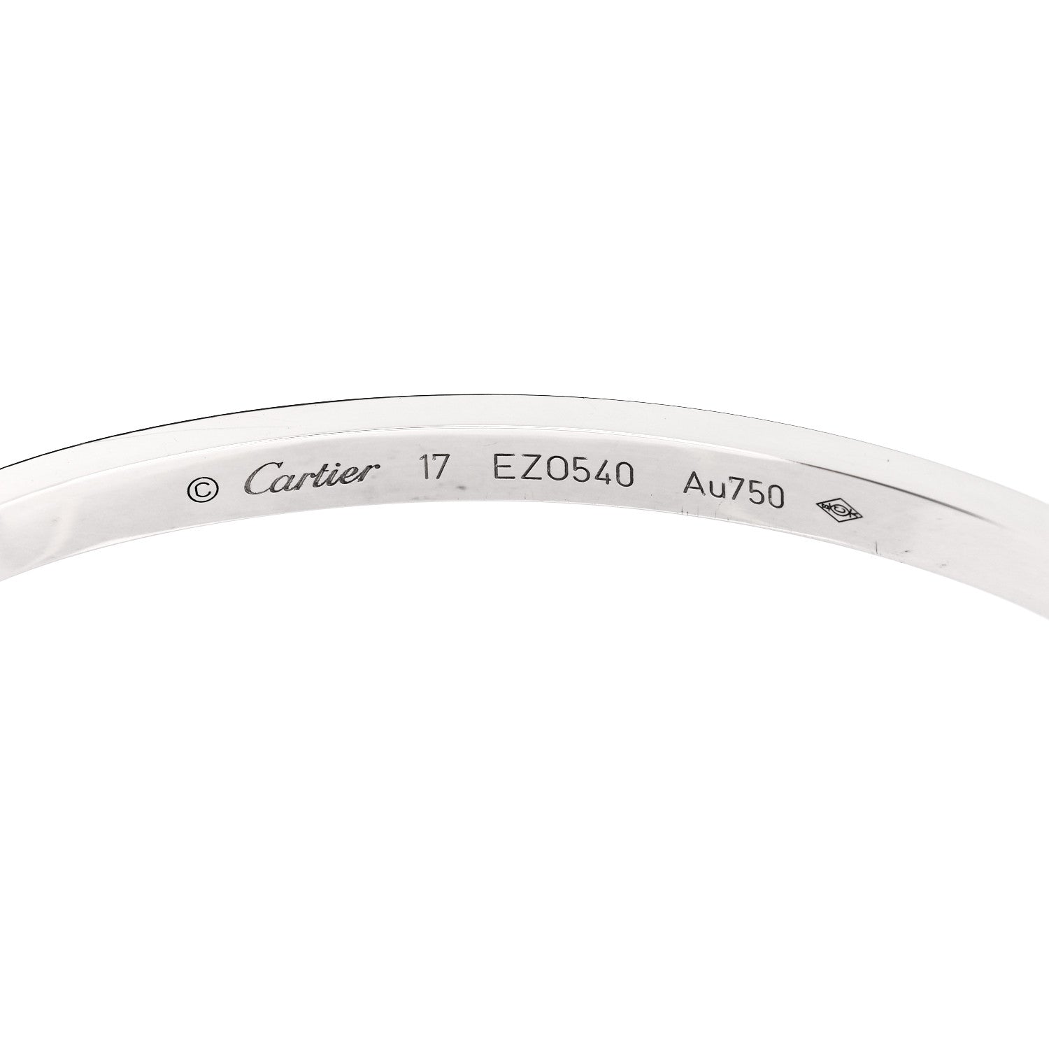 Cartier 18K White Gold Small LOVE Bracelet 17 3 of 4