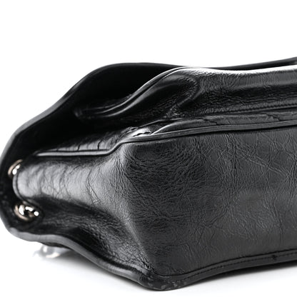 Saint Laurent Crinkled Calfskin Matelasse Monogram Medium Niki Chain Satchel Black 9 of 13