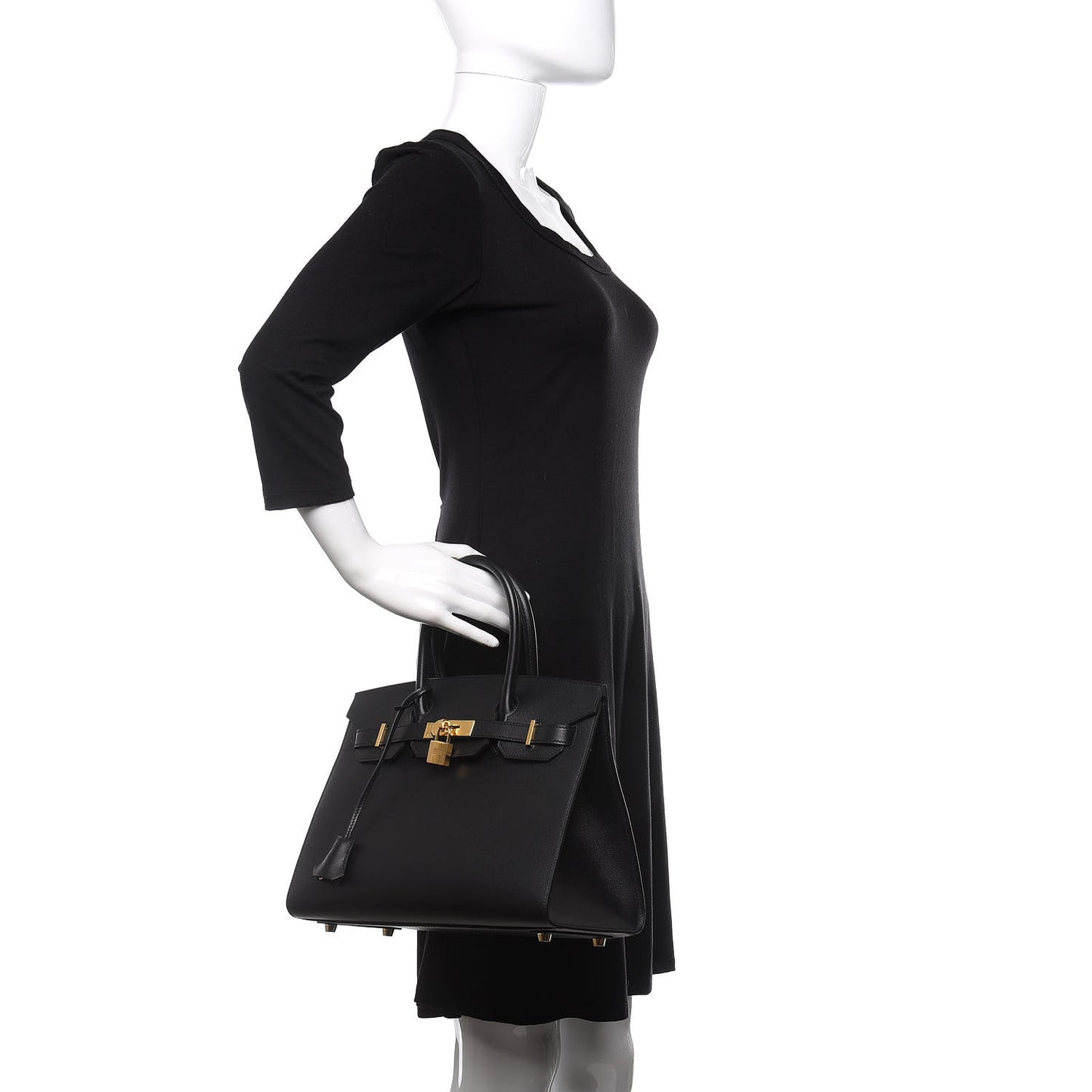 Madame Calfskin Birkin Sellier 30 Black
