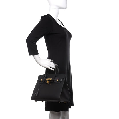Hermes Madame Calfskin Birkin Sellier 30 Black 2 of 11