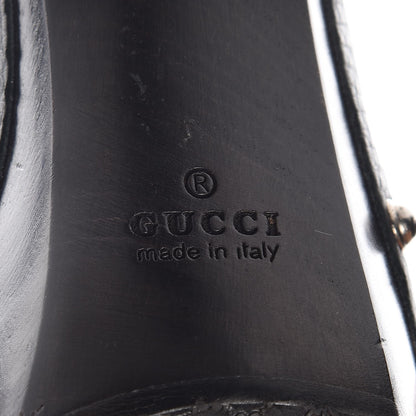 Gucci Cellarius Soft Calfskin Icon Bit Platform Clog High Heel Slide Sandals 37.5 Black 8 of 13