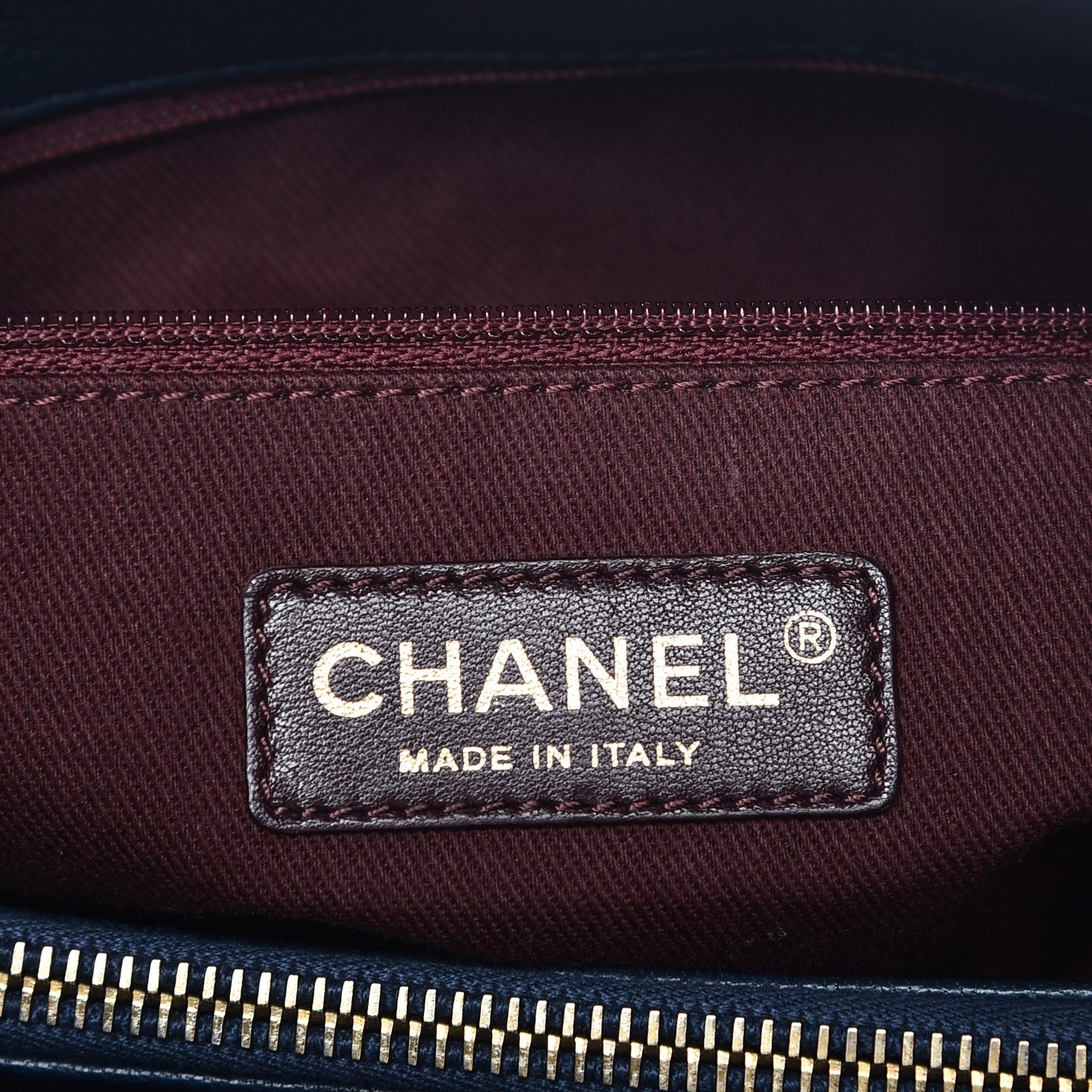 Chanel Patent Goatskin Quilted Small CC Eyelet Tote Blue 6 of 8