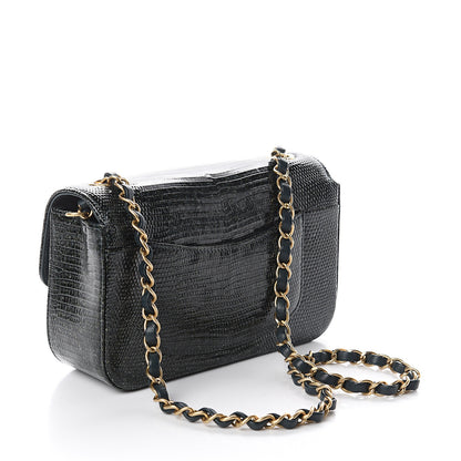Chanel Lizard Mini Rectangular Flap Dark Green 2 of 8