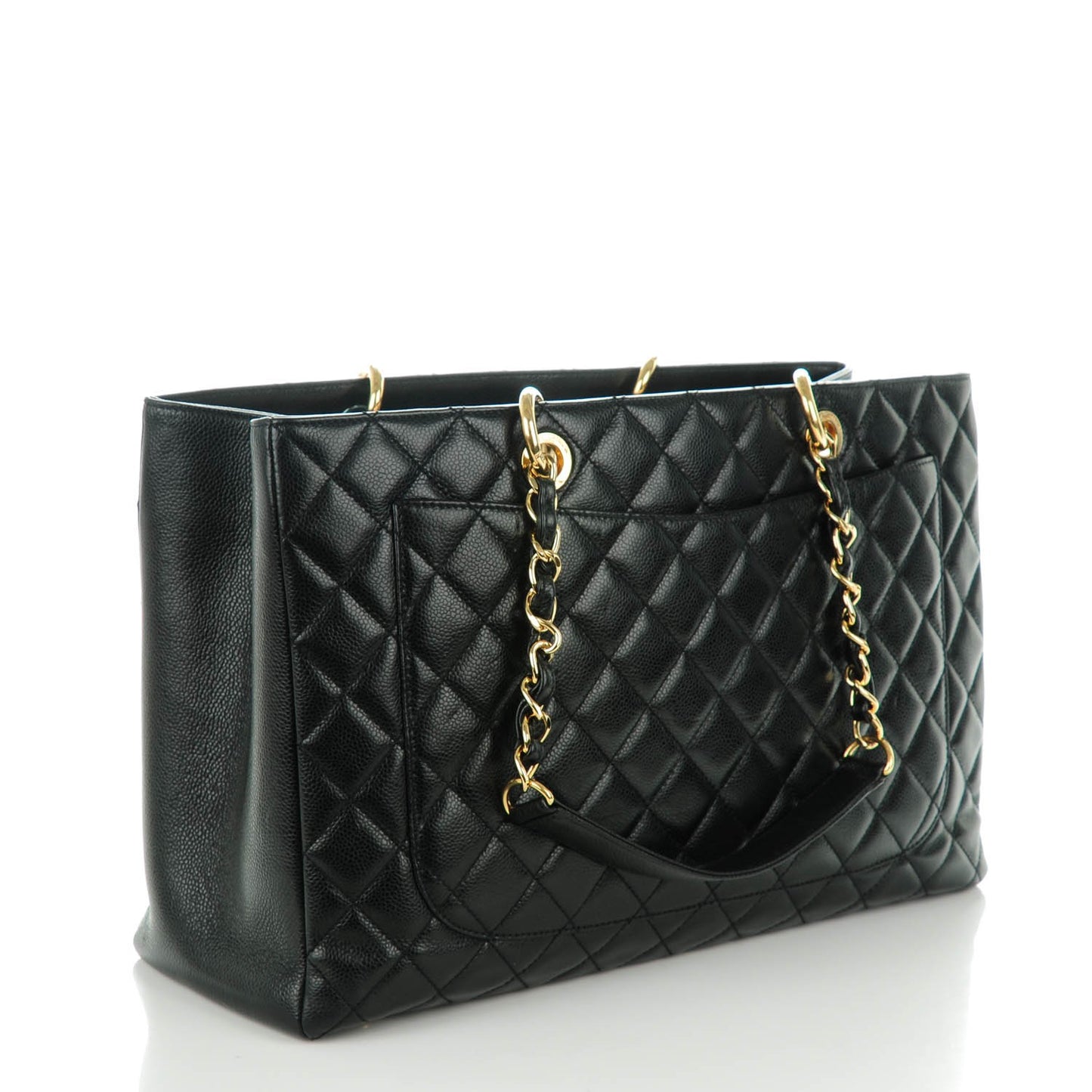 Caviar Quilted XL Grand Shopping Tote GST Black