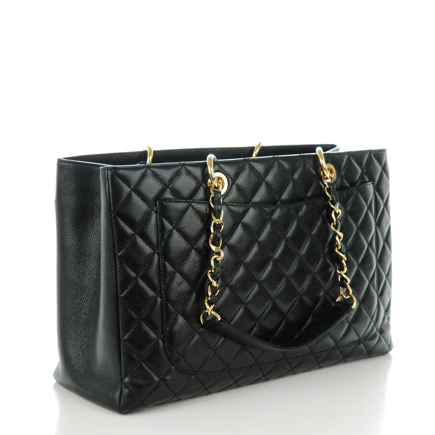 Chanel Caviar Quilted XL Grand Shopping Tote GST Black 3 of 7