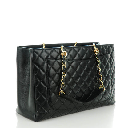 Chanel Caviar Quilted XL Grand Shopping Tote GST Black 3 of 7