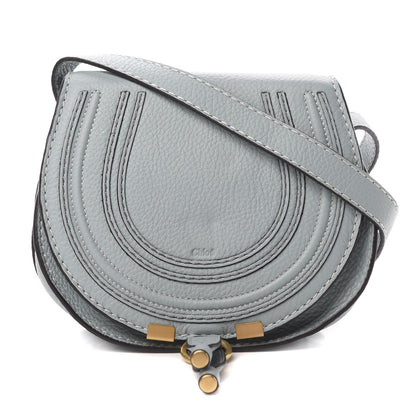 Chloe Calfskin Mini Marcie Round Crossbody Bag Faded Blue 1 of 13