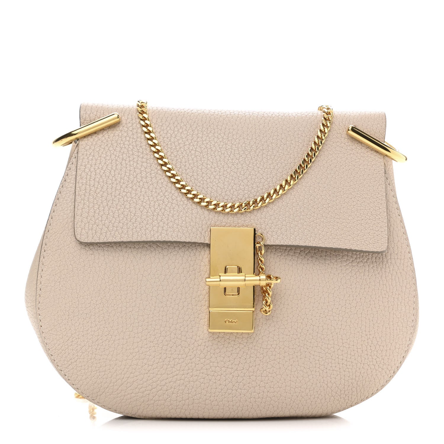 Chloe Grained Lambskin Drew Shoulder Bag Abstract White 1 of 10